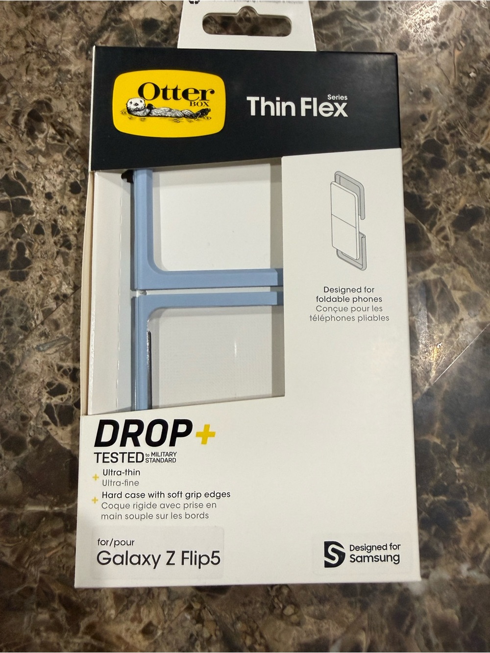 New OtterBox Thin Flex Drop+ Case for Galaxy Z Flip5 - Powder Blue